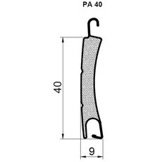 Rollladenprofil PA 40 Aluminium