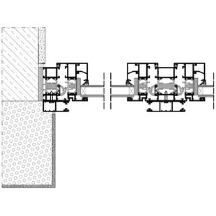 Vorbaurollladen SP-E Einbaubeispiel 3 Führungsschiene zweiseitig