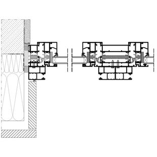 Vorbaurollladen SP-E Einbaubeispiel 5 Führungsschiene zweiseitig
