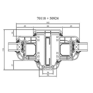 Drutex Iglo 5 Fenster mit Kopplung Dehnungsprofil 70118 50924