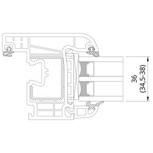 Drutex Iglo EXT Verglasungsdicke 36mm - 50936