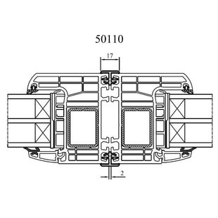 Drutex Iglo Energy Fenster mit H Kopplung einteilige Koppelleiste 50110