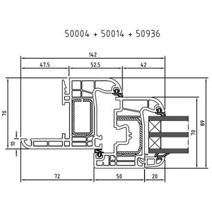 Drutex Iglo Light Renovationsrahmen 41mm mit Flügel