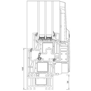 Drutex Iglo Edge - 80001-80013-70100 - PSK- Tür unten RVB 35mm