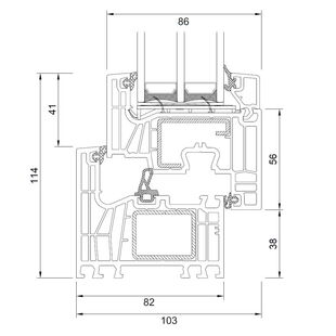 Drutex Iglo Edge - 80001-80013 - Fenster 114mm