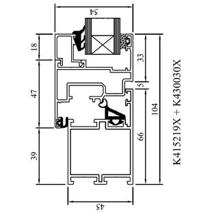 Aluminium kozijnprofiel MB-45
