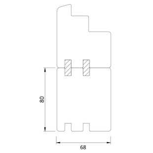 Drutex Softline 68 Rahmenverbreiterung 80mm PR 68080 (PR080)