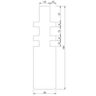 Drutex Softline 68 Statische Kopplung Pfosten PS 68038 (PS038)