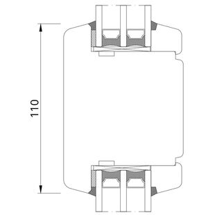 Drutex Softline 78 Pfosten Glasteilende Kämpfer-Sprosse 110mm