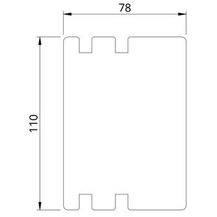 Drutex Softline 78 Rahmenverbreiterung 110mm PR 78110 (PR110)