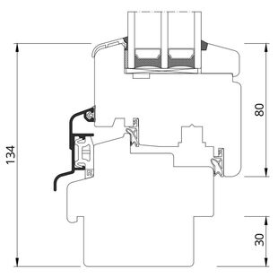 Drutex Softline 88 Fenster mit Wetterschenkel