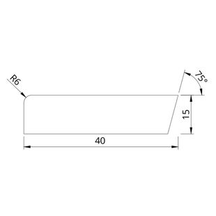 Drutex Holz Abschlussleiste 40mm LW040