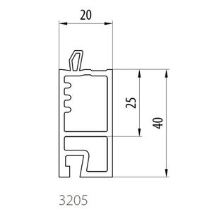 Gealan 3205 - Bankanschlussprofil 40mm