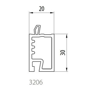 Gealan 3206 - Bankanschlussprofil 30mm