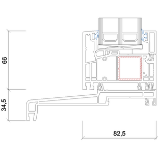 2213- Fensterbankprofil- 34.5mm