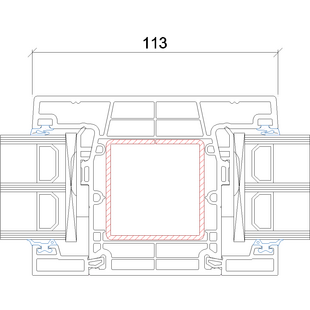 Gealan Kontur Pfosten-113mm - 5028