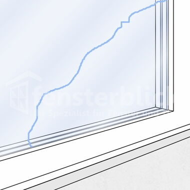 Mechanischer Glasbruch durch Steinwurf gegen VSG