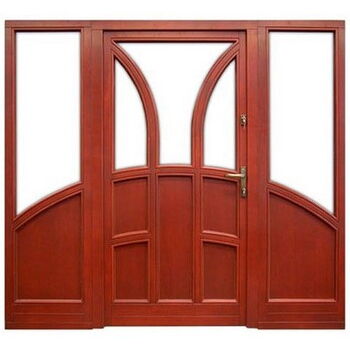 Holztür mit Mahagoni-Lasur