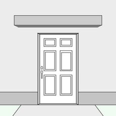 Vordach in Farbe grau