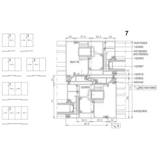 Aluprof MB-77 HS Tür Schiebeflügel