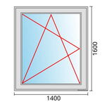 Venstermaat 1400x600mm
