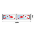 Venstermaat 1800x400mm