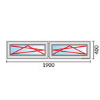 Venstermaat 1900x400mm