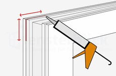 Einbau Eckfugen am Rahmen abdichten