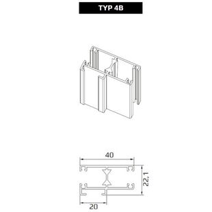 Raffstore Führungsschiene Typ 4b