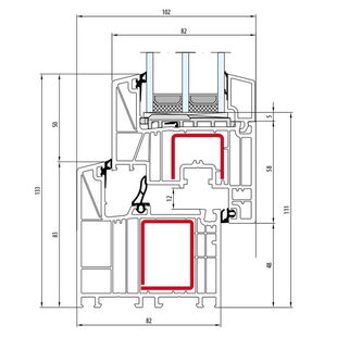 Salamander bluEvolution 82 Fenster Classic-Line 133 mm - HO9030 - HO8521