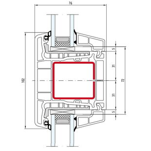 Salamander Pfosten 102 mm - 252 130