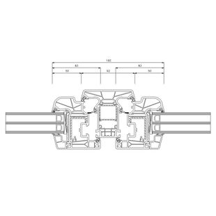 Schüco CT-70 AS Pfosten 92 mm Fenster Rondo 83mm - 9465-9441