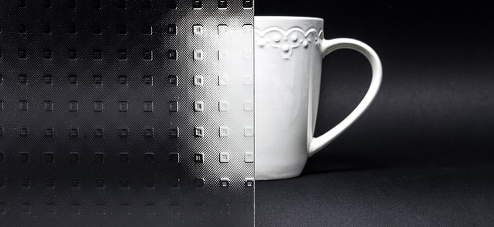 Ornamentglas Master Carre in 4mm Glasdicke