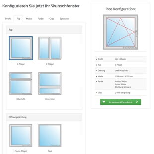 Kozijnconfigurator – productselectie en kozijnentypen