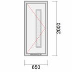 Haustür-Größe 850x2000 mm