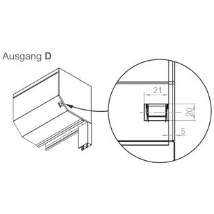 Vorbaurollladen Antrieb Ausgang Typ D