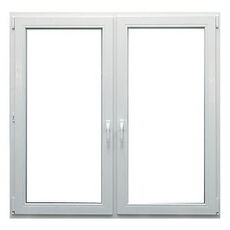 2-flügelige Kunststofffenster mit Pfosten in Weiß