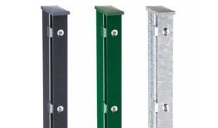 Doppelstabmattenzaun-Pfosten in verschiedenen Farben