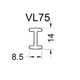 Aliplast VL75 - H-Kopplung