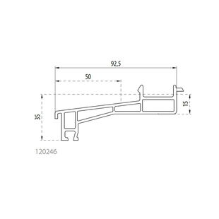 Aluplast 120246 - Fensterbank - 50mm - außen
