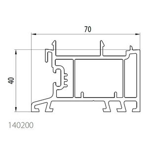 Aluplast 140200 - Fensterbankanschluss - 40mm