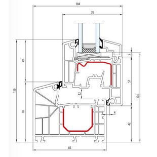 Kunststof profiel IDEAL 4000 85mm