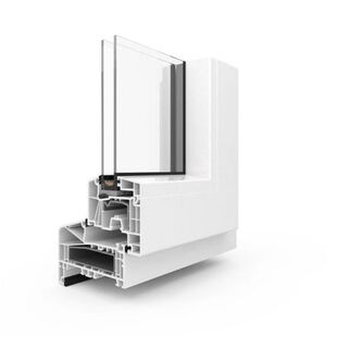 Kunststof kozijn Aluplast IDEAL 7000 NL blokprofiel - aanzicht binnenzijde