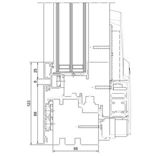 Drutex Duoline 68 PSK-Tür Schiebeflügel unten