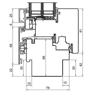 Hout-Aluminium profiel Duoline 78