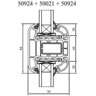 Drutex Iglo 5 Glasteilende Kämpfer-Sprosse 84mm