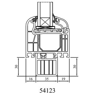 Drutex Iglo 5 Fenster mit Bankanschluss 30mm 54123
