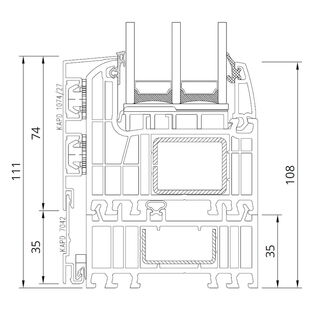 Drutex Iglo Energy AluCover - 70001-70100 Fest Rahmenverbreiterung 35mm