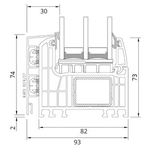 Iglo Energy Alucover - 70001 Festverglasung 74mm