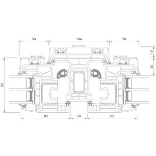 Iglo Energy Alucover - 70013 70021 Pfosten 104mm Fenster